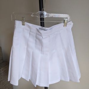 American Apparel White Tennis Skirt
